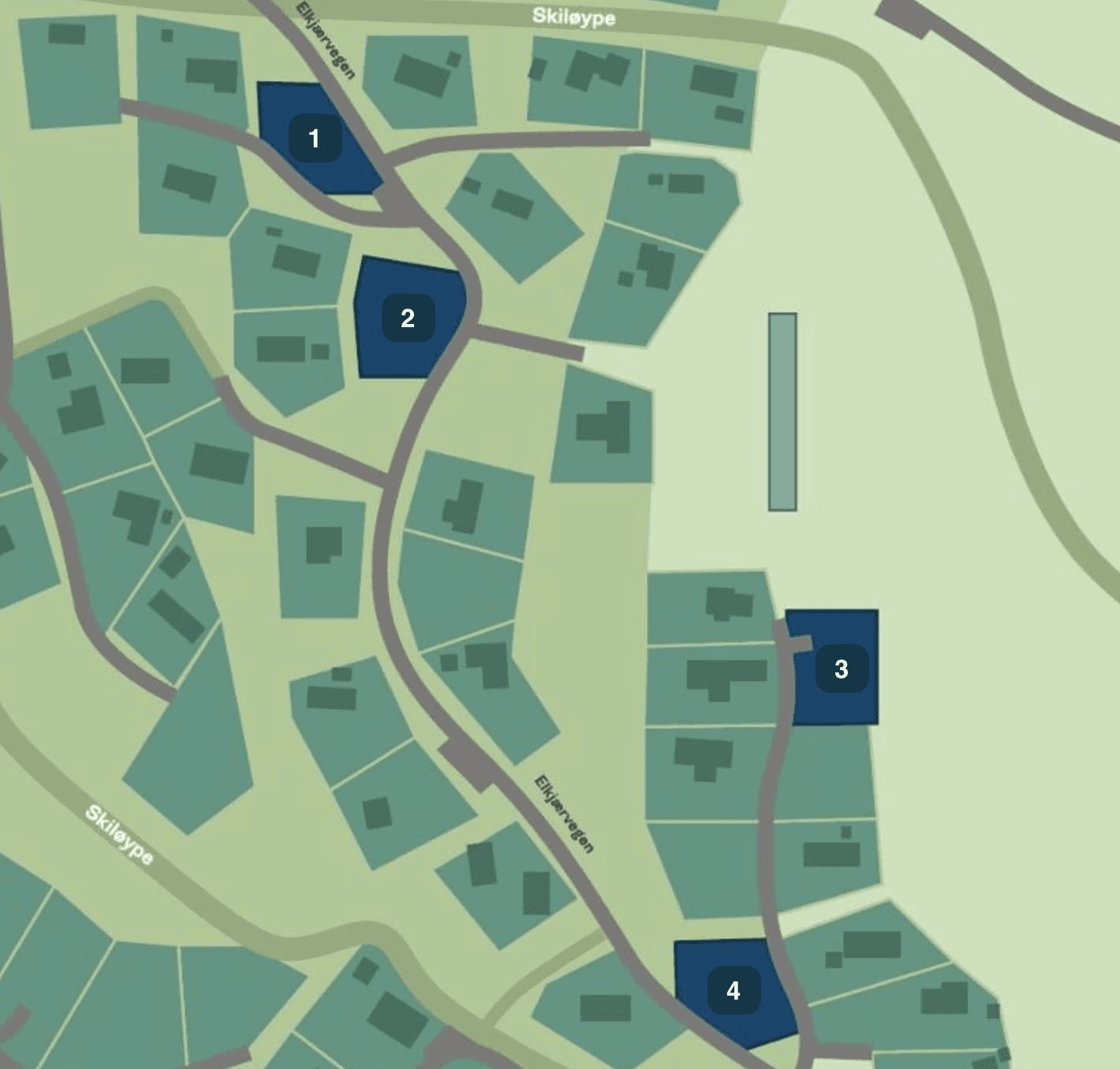 Tomteplan for Slåseter Hyttegrend